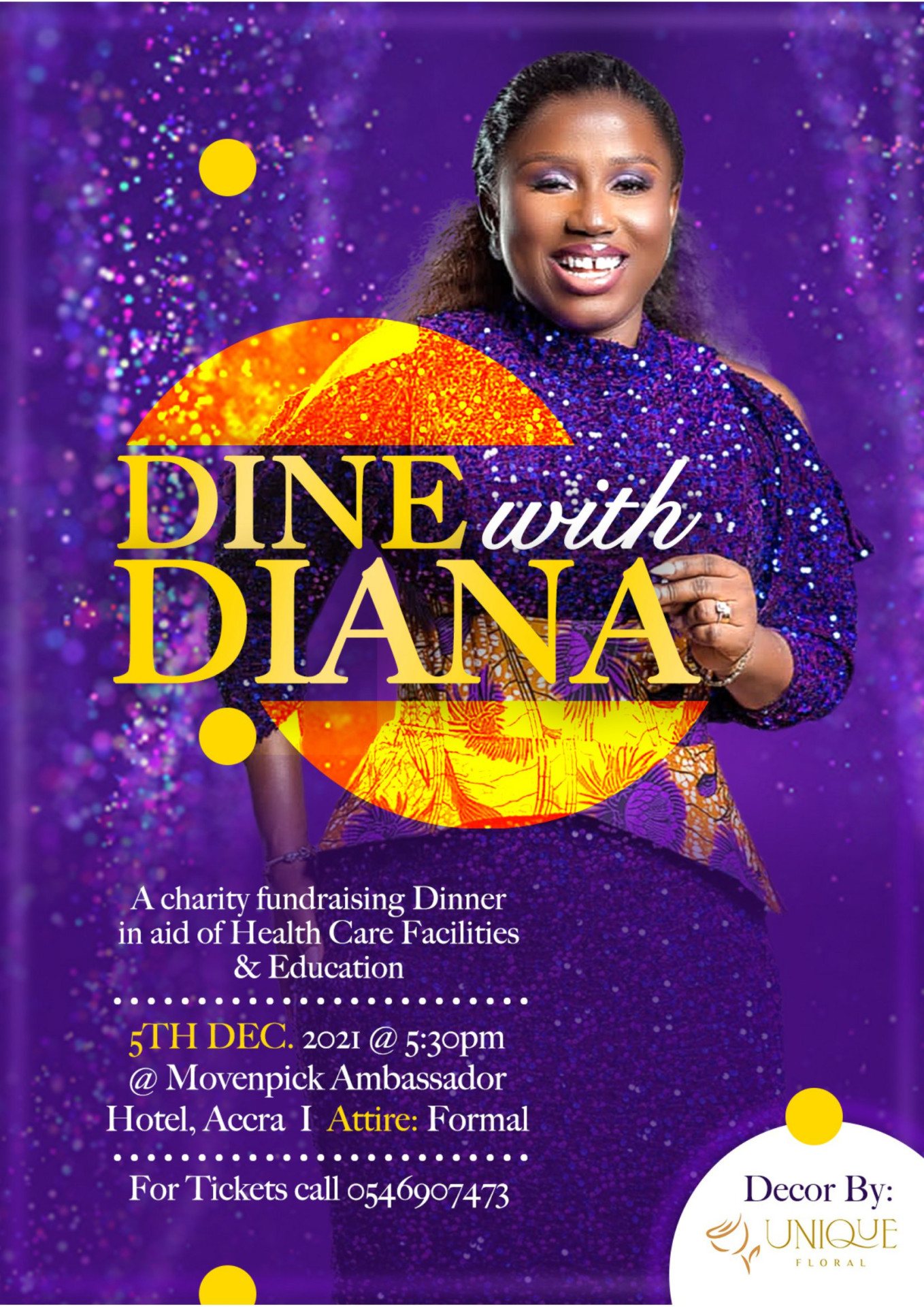 Event Flyer for Client: Diana Hamilton, a multiple award winning Ghanaian Gospel Artist based in the UK